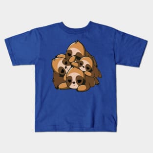 sloth stack pullover1 Kids T-Shirt